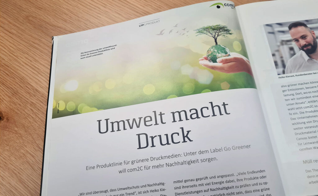 com2C im Fachmagazin Werbetechnik
