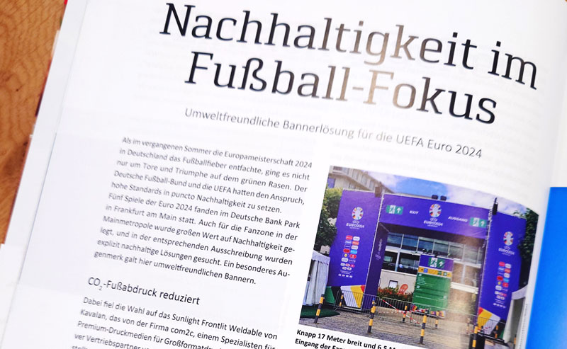 com2C print media in the trade magazine Werbetechnik